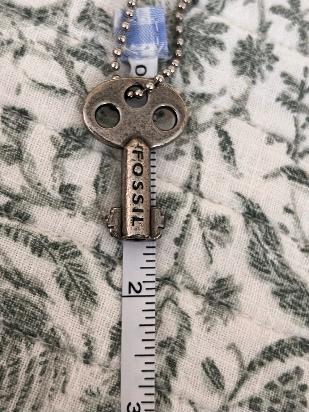 Fossil Silver Key Charm - Picture 3 of 3